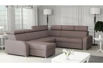Lavona Hjørnesofa Large - Brun - Møbler - Sofaer - Sovesofaer