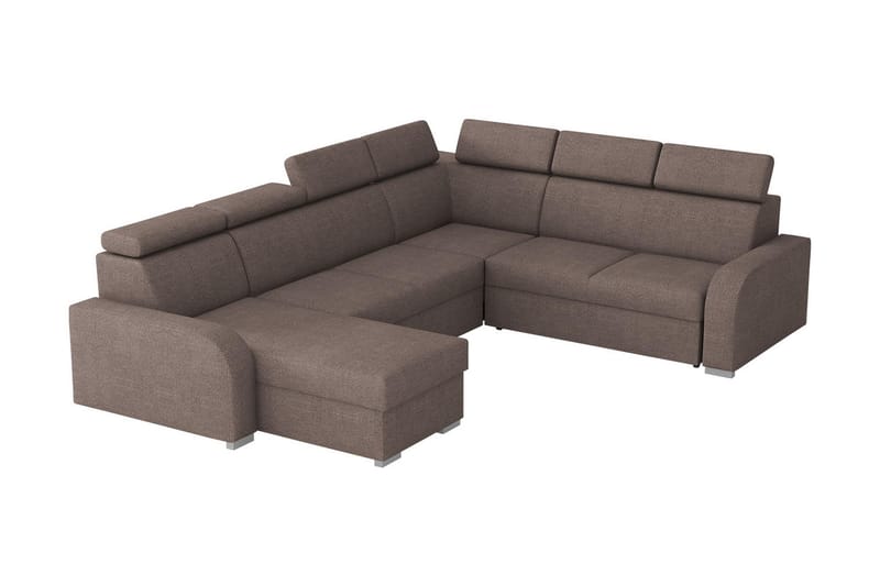 Lavona Hjørnesofa Large - Brun - Sovesofaer - Hjørnesovesofa