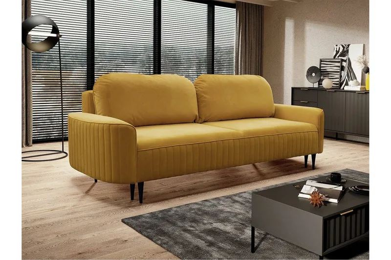 Laytown 2-sits Bäddsoffa NO_BRAND Yellow - Møbler - Sofaer - Sovesofaer