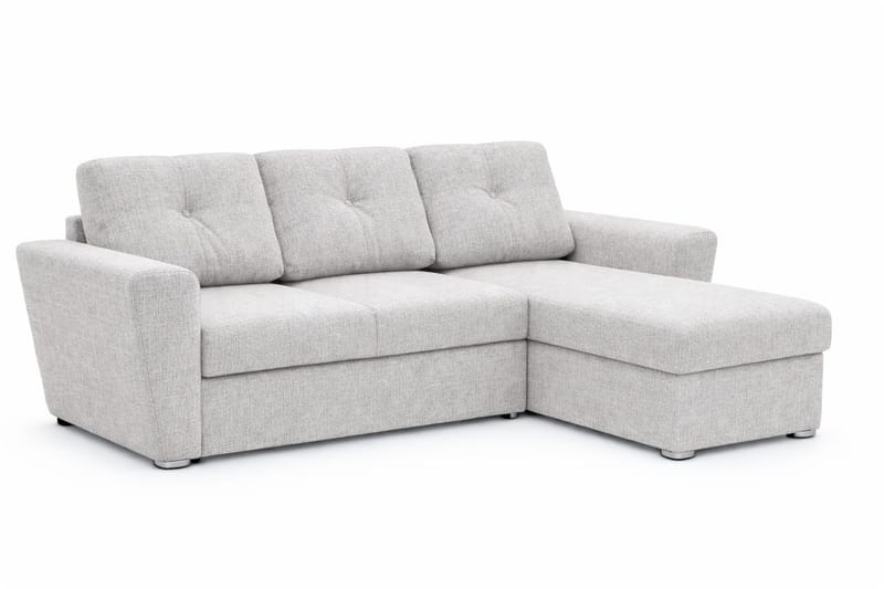 Leia 3-personers vendbar Sovesofa med chaiselong og opbevaring - Beige - Møbler - Sofaer - Sovesofaer