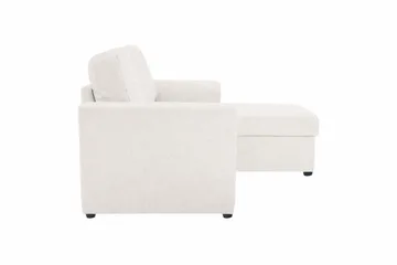 Leia 3-personers vendbar sovesofa med chaiselong og opbevaring - Beige - Møbler - Sofaer - Sovesofaer