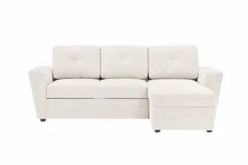 Leia 3-personers vendbar sovesofa med chaiselong og opbevaring - Beige - Møbler - Sofaer - Sovesofaer
