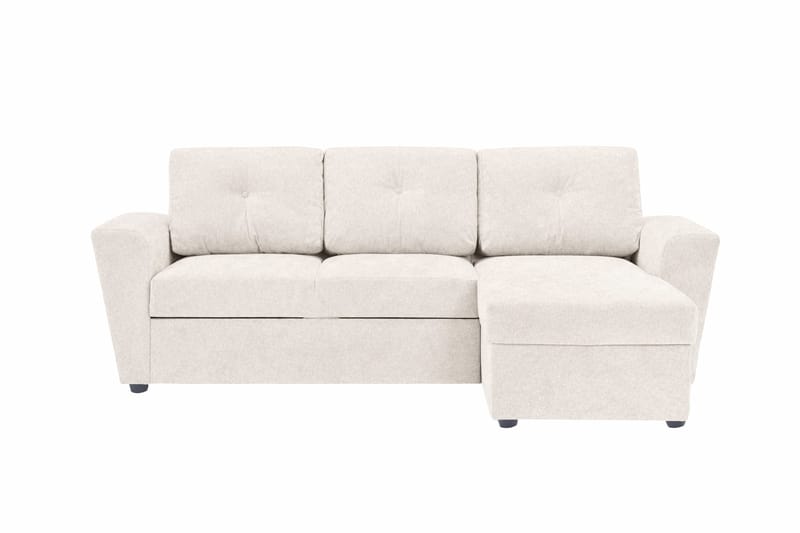 Leia 3-personers vendbar sovesofa med chaiselong og opbevaring, Beige