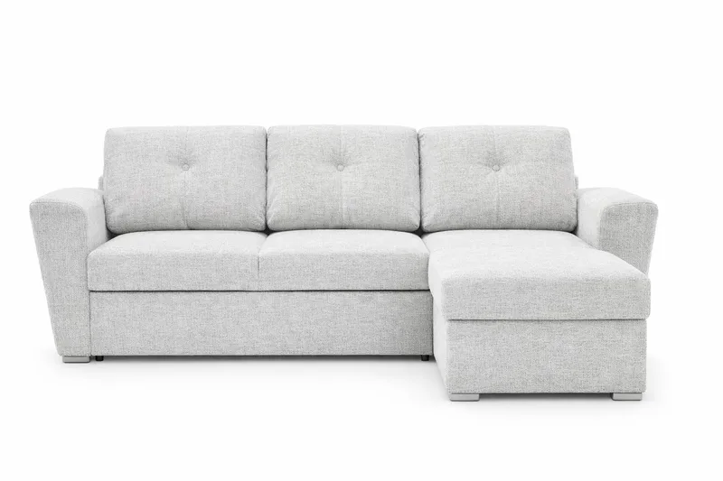 Leia 3-personers vendbar Sovesofa med chaiselong og opbevaring, Beige