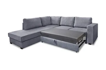 Leo Sovesofa 3-pers med Chaiselong Venstre - Lysegrå - Møbler - Sofaer - Sovesofaer