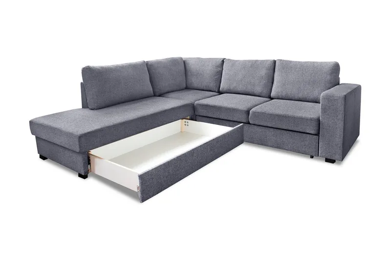 Leo Sovesofa 3-pers med Chaiselong Venstre - Lysegrå - Møbler - Sofaer - Sovesofaer