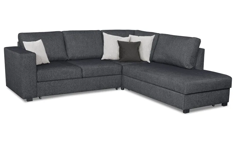 Leo Sovesofa 3-pers med Chaiselong Højre - Mørkegrå - Møbler - Sofaer - Sovesofaer