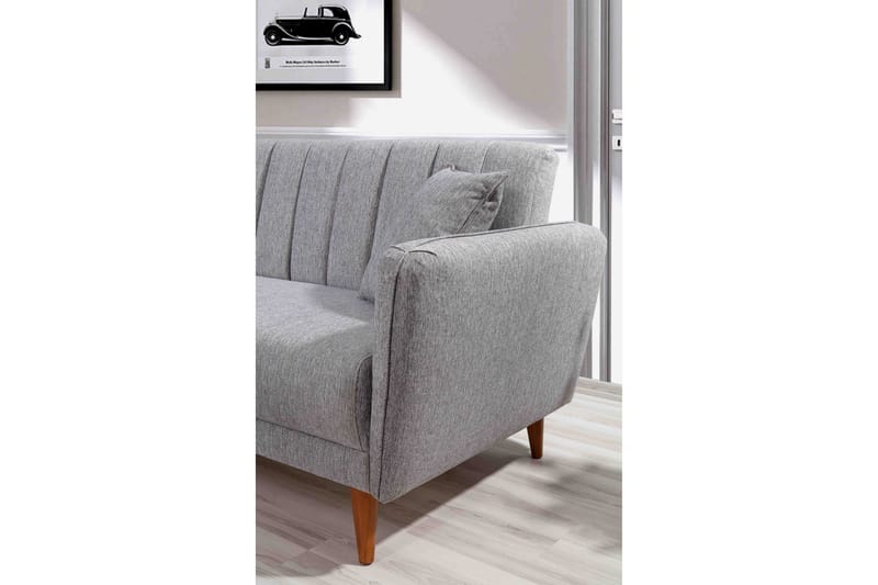 Lepinas Sovesofa med Chaiselong Venstre - Grå/Natur - Møbler - Sofaer - Sovesofaer