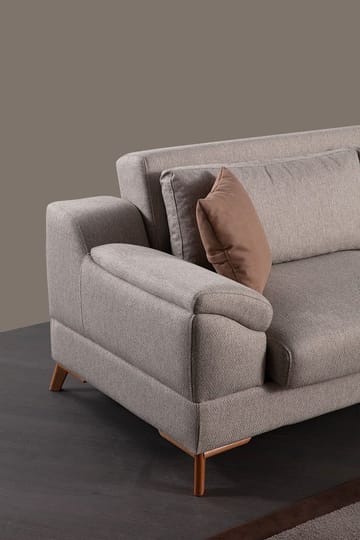 Lepinas Venstrevendt L-formet Sovesofa 55x275 cm med Opbevaring - Beige - Møbler - Sofaer - Sovesofaer