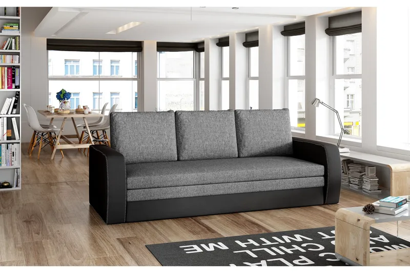 Lerma sovesofa, Grå / Sort