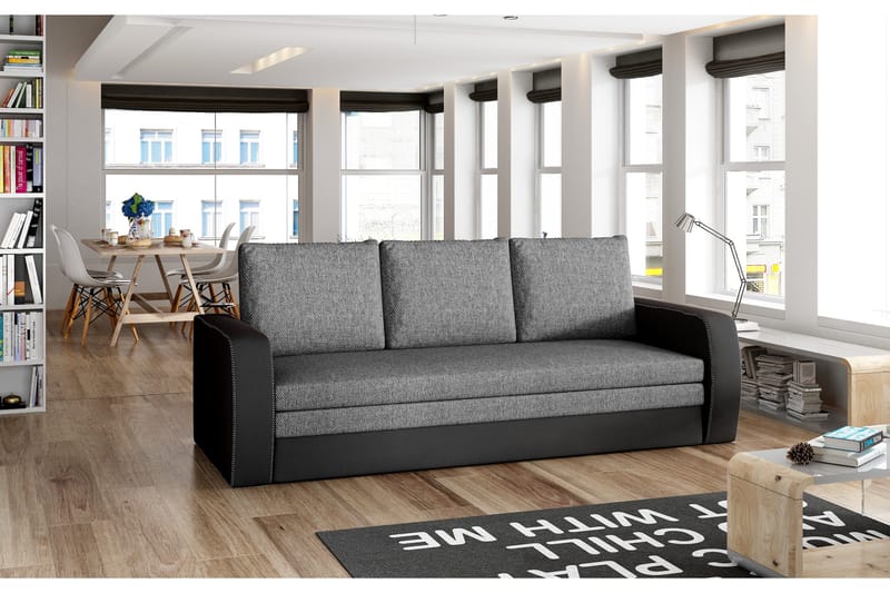 Lerma sovesofa, Grå / Sort