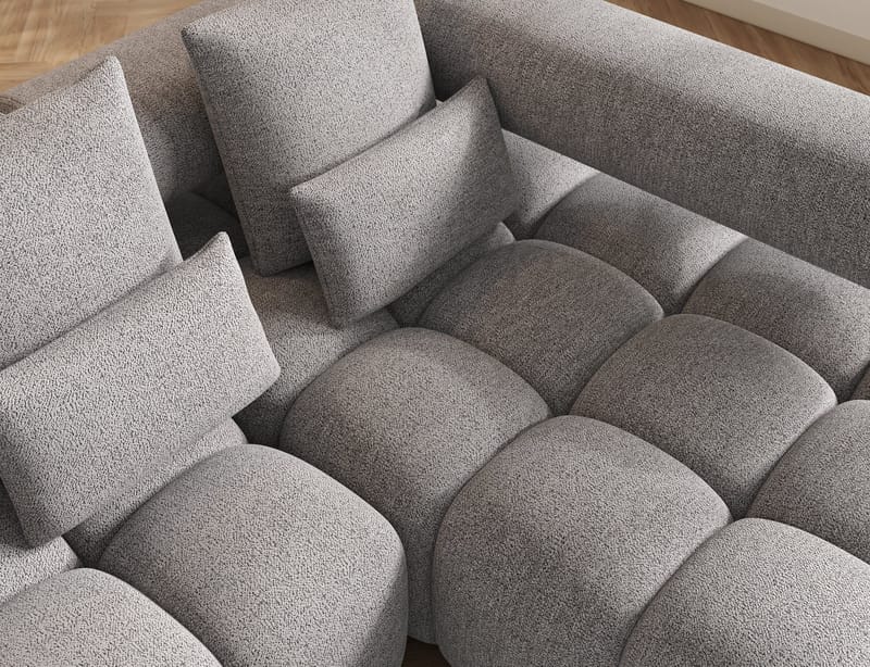 Levvi 3-personers boblende sovesofa med divan, højre - Coralline 03 - Møbler - Sofaer - Sovesofaer