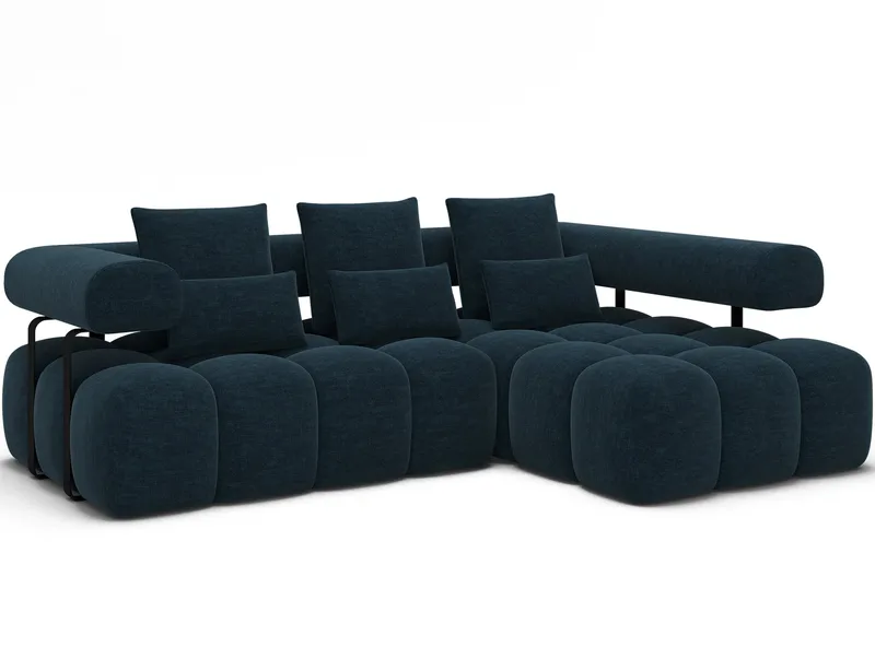 Levvi 3-personers boblende sovesofa med divan, højre, Manhattan 40