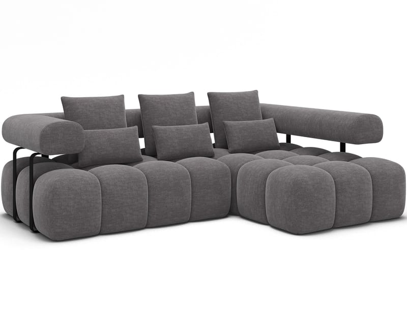 Levvi 3-personers boblende sovesofa med divan, højre, Manhattan 03