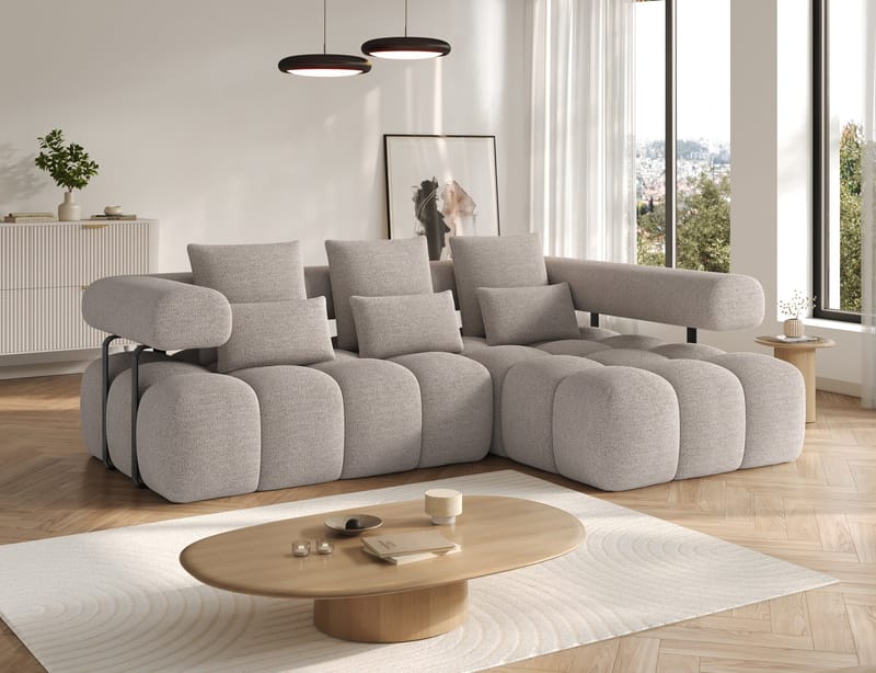 Levvi 3-personers boblende sovesofa med divan, højre - Royal 18 - Møbler - Sofaer - Sovesofaer
