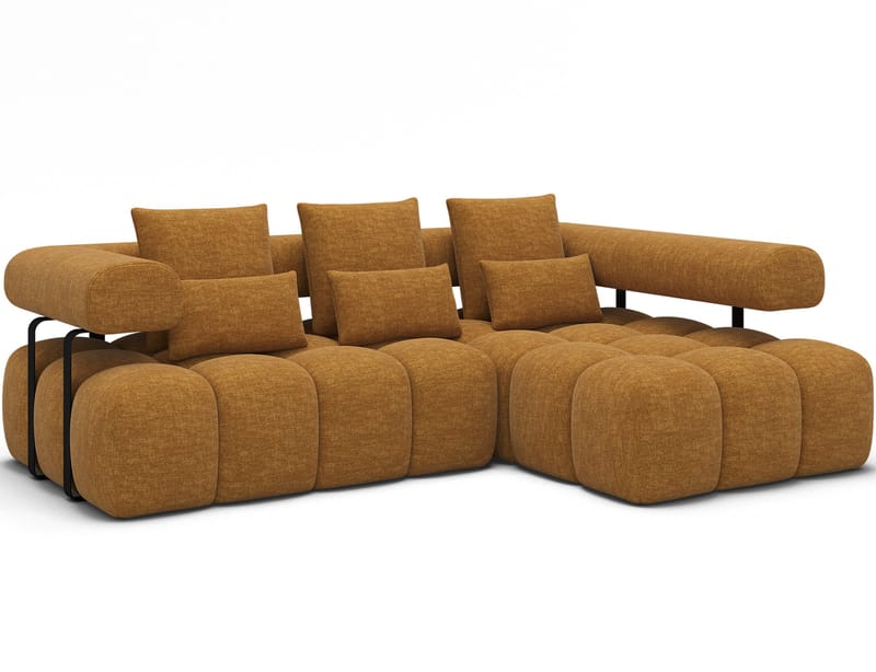 Levvi 3-personers boblende sovesofa med divan, højre, Manhattan 45
