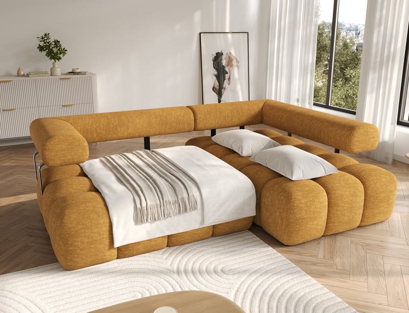 Levvi 3-personers boblende sovesofa med divan, højre - Manhattan 45 - Møbler - Sofaer - Sovesofaer