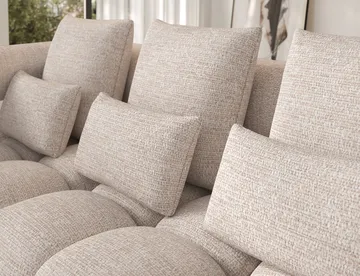 Levvi 3-personers Bubblig sovesofa med divan venstre - Bazalt 18 - Møbler - Sofaer - Sovesofaer