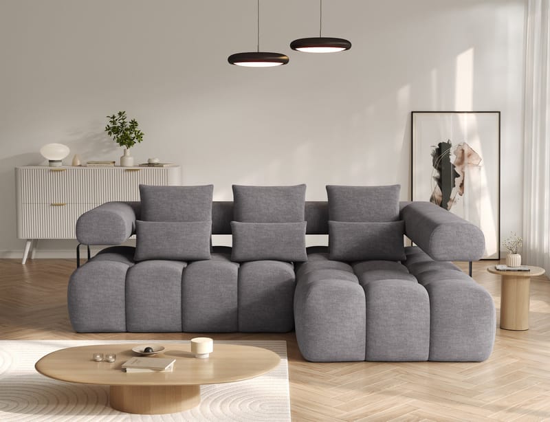 Levvi 3-personers boblende sovesofa med divan, højre - Manhattan 03 - Møbler - Sofaer - Sovesofaer