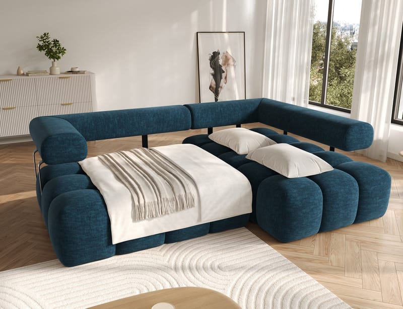 Levvi 3-personers boblende sovesofa med divan, højre - Manhattan 40 - Møbler - Sofaer - Sovesofaer