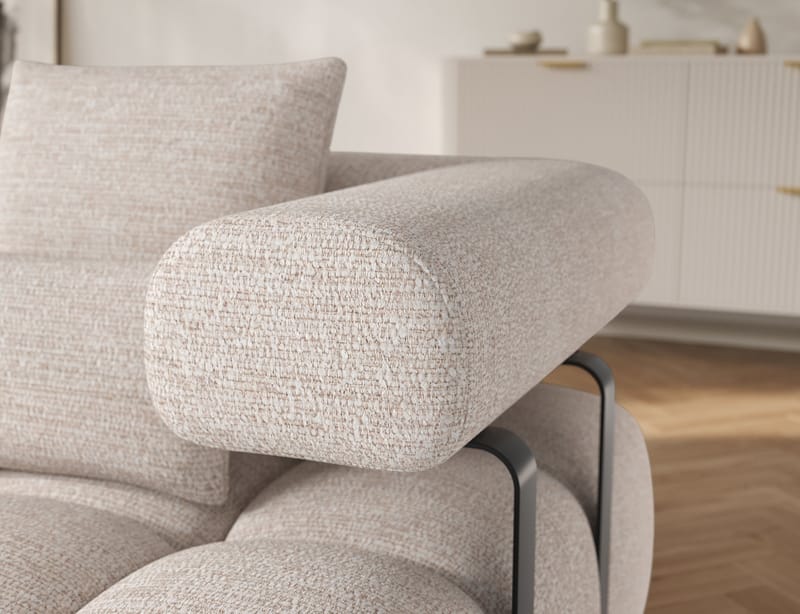 Levvi 3-personers Bubblig sovesofa med divan venstre - Bazalt 18 - Møbler - Sofaer - Sovesofaer