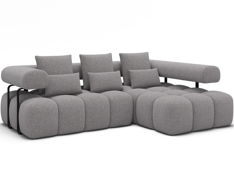 Levvi 3-personers boblende sovesofa med divan, højre, Paolli 04