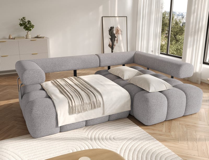 Levvi 3-personers boblende sovesofa med divan, højre - Paolli 04 - Møbler - Sofaer - Sovesofaer