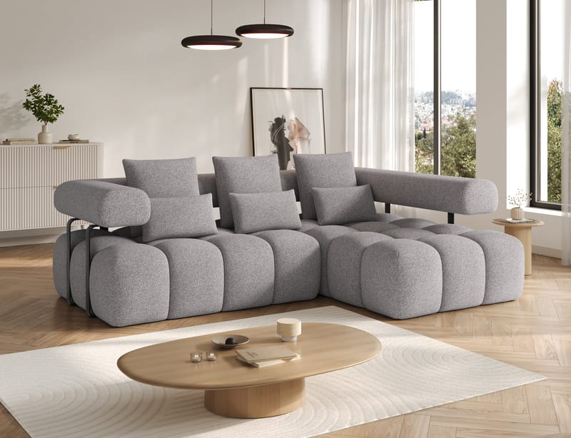 Levvi 3-personers boblende sovesofa med divan, højre - Paolli 04 - Møbler - Sofaer - Sovesofaer