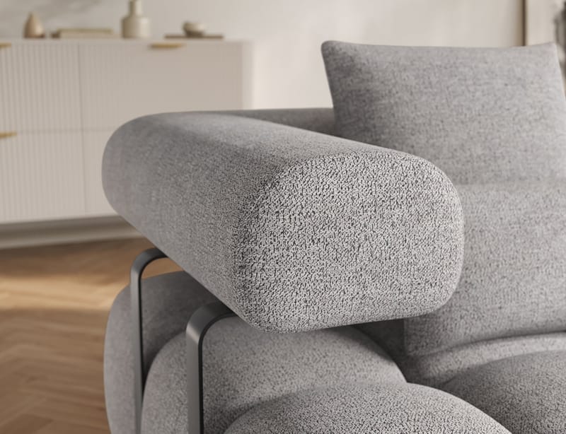 Levvi 3-personers boblende sovesofa med divan, højre - Coralline 03 - Møbler - Sofaer - Sovesofaer
