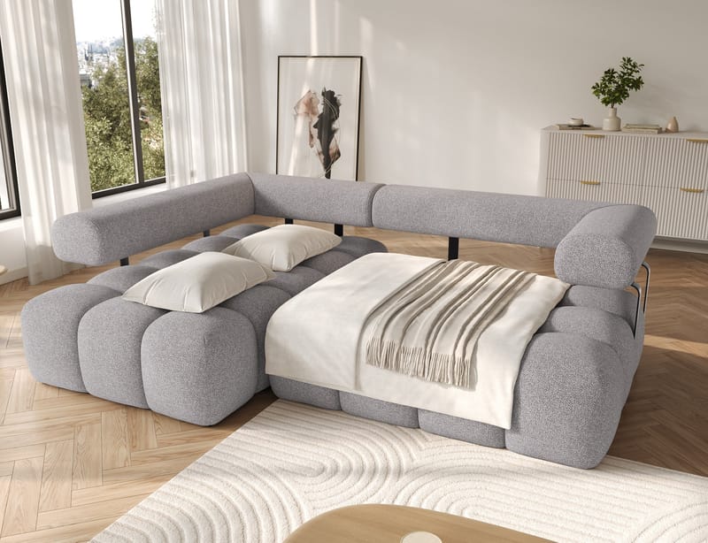 Levvi 3-personers Bubblig sovesofa med divan venstre - Paolli 04 - Møbler - Sofaer - Sovesofaer