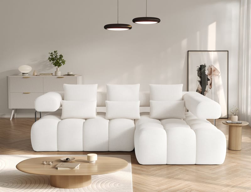 Levvi 3-personers boblende sovesofa med divan, højre - Jaffray 01 - Møbler - Sofaer - Sovesofaer