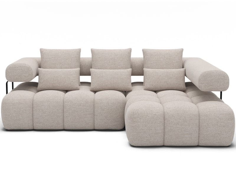 Levvi 3-personers boblende sovesofa med divan, højre - Bazalt 18 - Møbler - Sofaer - Sovesofaer