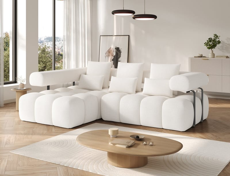 Levvi 3-personers Bubblig sovesofa med divan venstre - Jaffray 01 - Møbler - Sofaer - Sovesofaer
