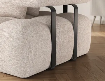Levvi 3-personers Bubblig sovesofa med divan venstre - Bazalt 18 - Møbler - Sofaer - Sovesofaer