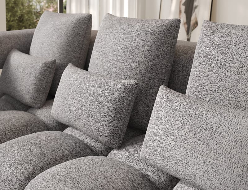 Levvi 3-personers Bubblig sovesofa med divan venstre - Coralline 03 - Møbler - Sofaer - Sovesofaer