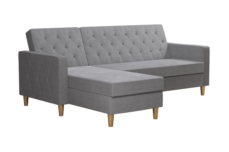 Liberty Chaiselongsovesofa Grå - CosmoLiving - Møbler - Sofaer - Sovesofaer - Sovesofa chaiselong