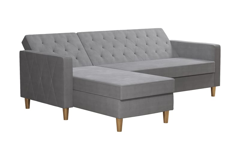 Liberty Chaiselongsovesofa Grå - CosmoLiving - Møbler - Sofaer - Sovesofaer - Sovesofa chaiselong