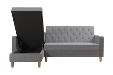 Liberty Chaiselongsovesofa Grå - CosmoLiving - Møbler - Sofaer - Sovesofaer - Sovesofa chaiselong