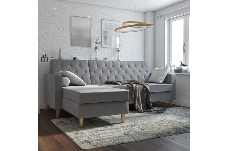 Liberty Chaiselongsovesofa Grå - CosmoLiving - Møbler - Sofaer - Sovesofaer - Sovesofa chaiselong