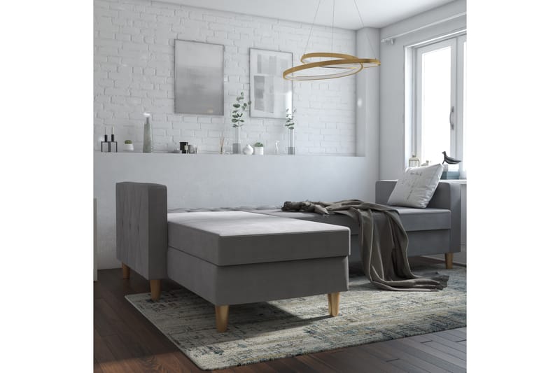 Liberty Chaiselongsovesofa Grå - CosmoLiving - Møbler - Sofaer - Sovesofaer - Sovesofa chaiselong