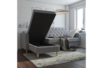 Liberty Chaiselongsovesofa Grå - CosmoLiving - Møbler - Sofaer - Sovesofaer - Sovesofa chaiselong