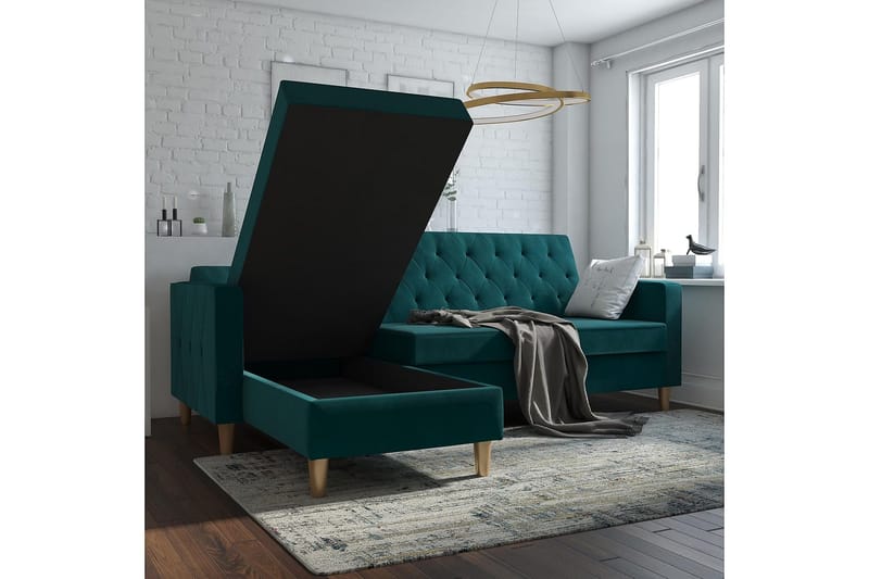 Liberty Chaiselongsovesofa Grøn - Møbler - Sofaer - Sovesofaer