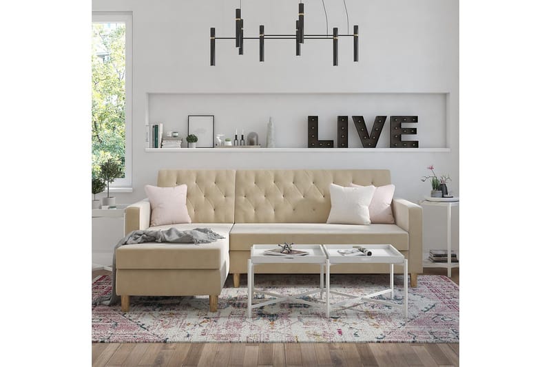Liberty Chaiselongsovesofa Hvid - CosmoLiving - Møbler - Sofaer - Sovesofaer