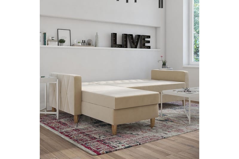 Liberty Chaiselongsovesofa Hvid - Møbler - Sofaer - Sovesofaer