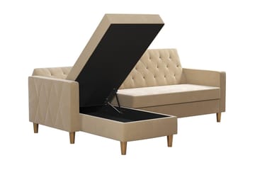 Liberty Chaiselongsovesofa Hvid - Møbler - Sofaer - Sovesofaer