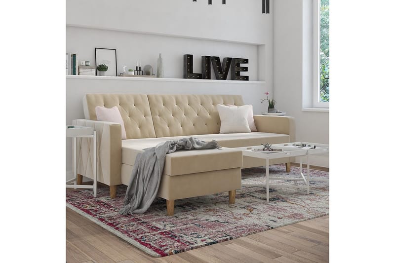 Liberty Chaiselongsovesofa Hvid - Møbler - Sofaer - Sovesofaer