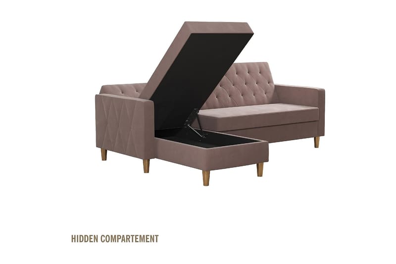 Liberty Chaiselongsovesofa Lyserød - CosmoLiving - Møbler - Sofaer - Sovesofaer