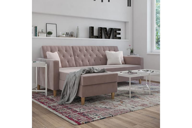 Liberty Chaiselongsovesofa Lyserød - CosmoLiving - Møbler - Sofaer - Sovesofaer