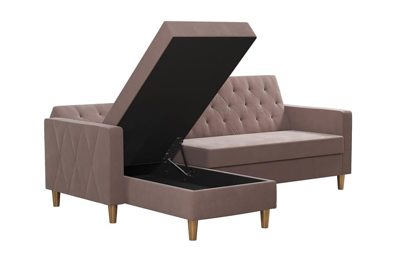 Liberty Chaiselongsovesofa Lyserød - CosmoLiving - Møbler - Sofaer - Sovesofaer