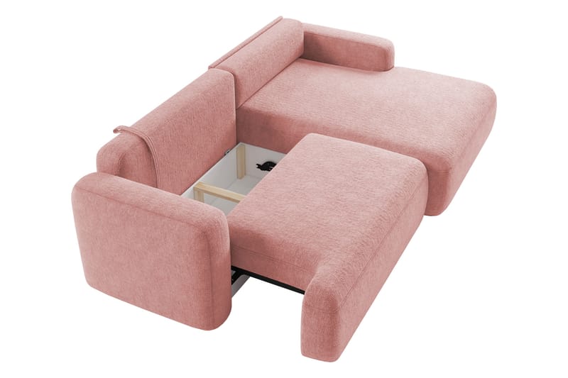 Lifeina Sovesofa Med 2-Personers Divan - Beige/Hvid - Møbler - Sofaer - Sovesofaer